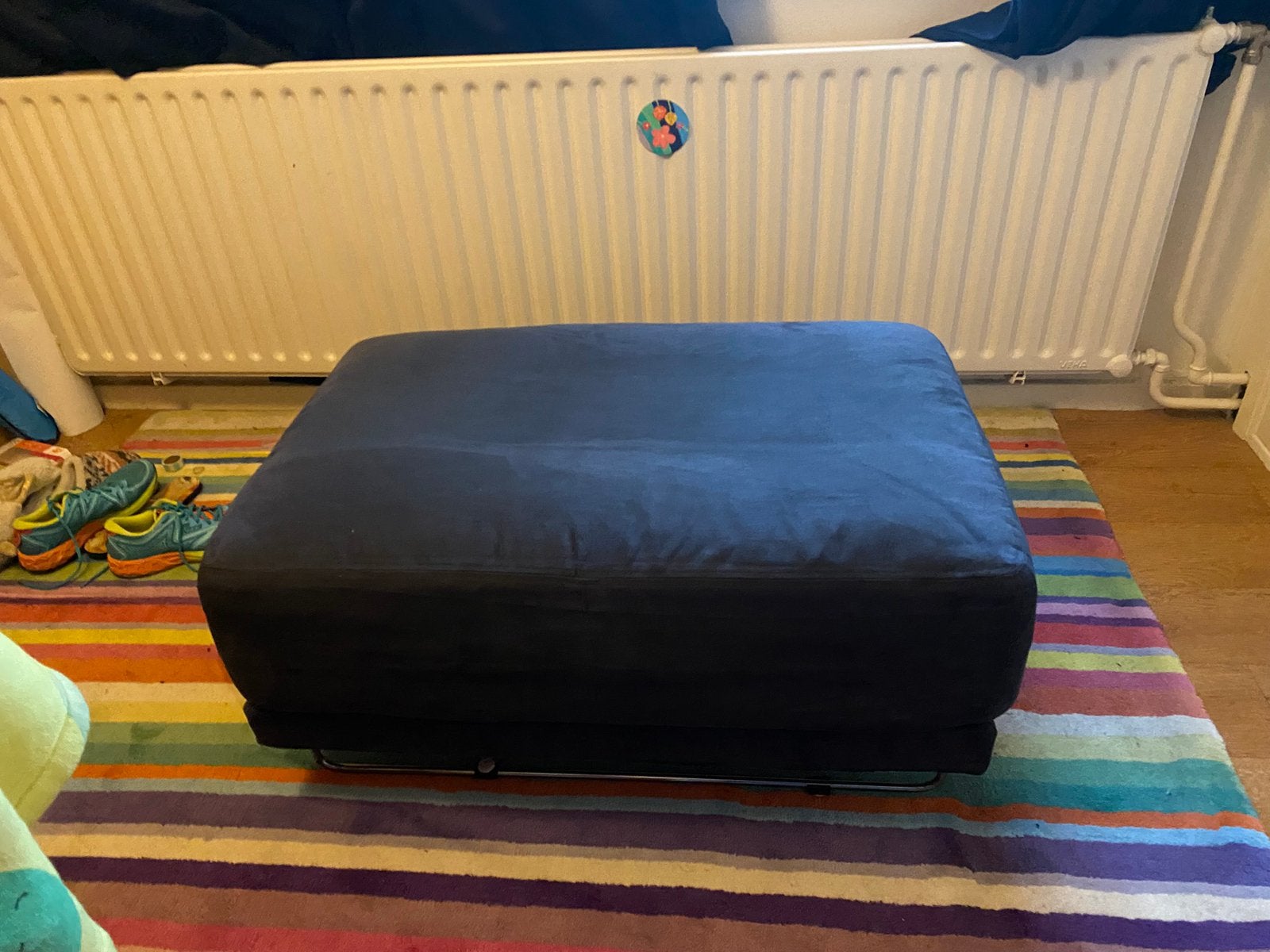 Bijna gratis! Grote poef/hocker van Ikea, Ophalen, Gebruikt, 100 tot 125 cm, Stof