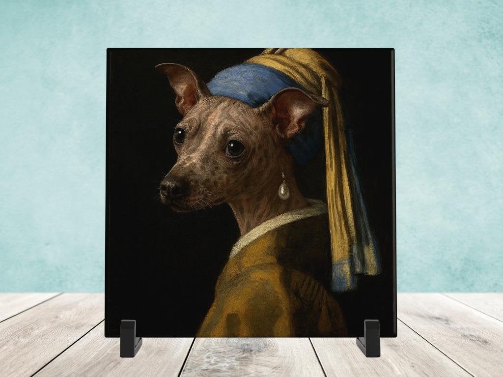 Het Meisje met de Parel - American Hairless Terrier, Verzenden, Nieuw