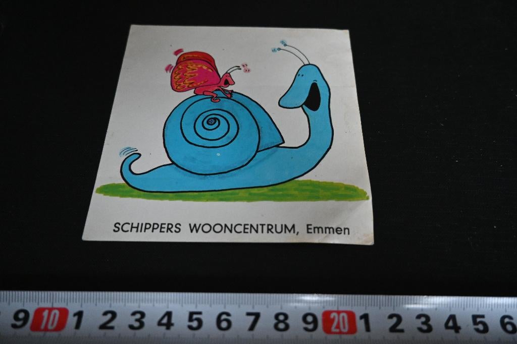 sticker Emmen Schippers Wooncentrum, Verzamelen, Stickers, Ophalen, Zo goed als nieuw