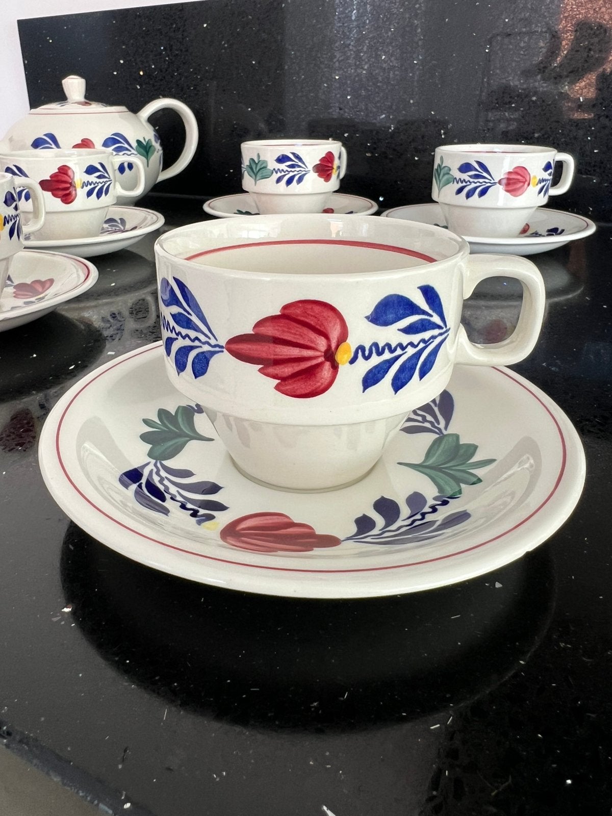 Boerenbont Serviesset, Antiek en Kunst, Antiek | Servies compleet, Ophalen of Verzenden