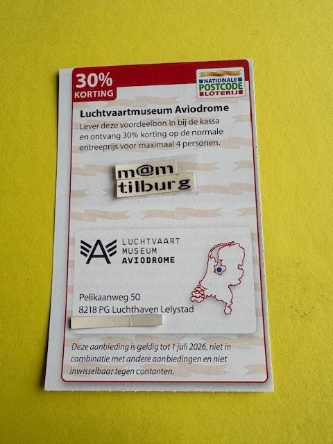 Luchtvaartmuseum Aviodrome 30% korting, Tickets en Kaartjes, Musea, Drie personen of meer, Kortingskaart