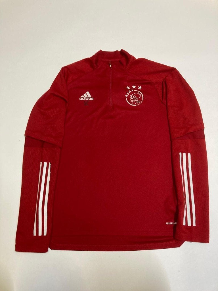 Addidas Quater Zip - Ajax - Rood - M, Maat 48/50 (M), Ophalen of Verzenden, Zo goed als nieuw, Adidas