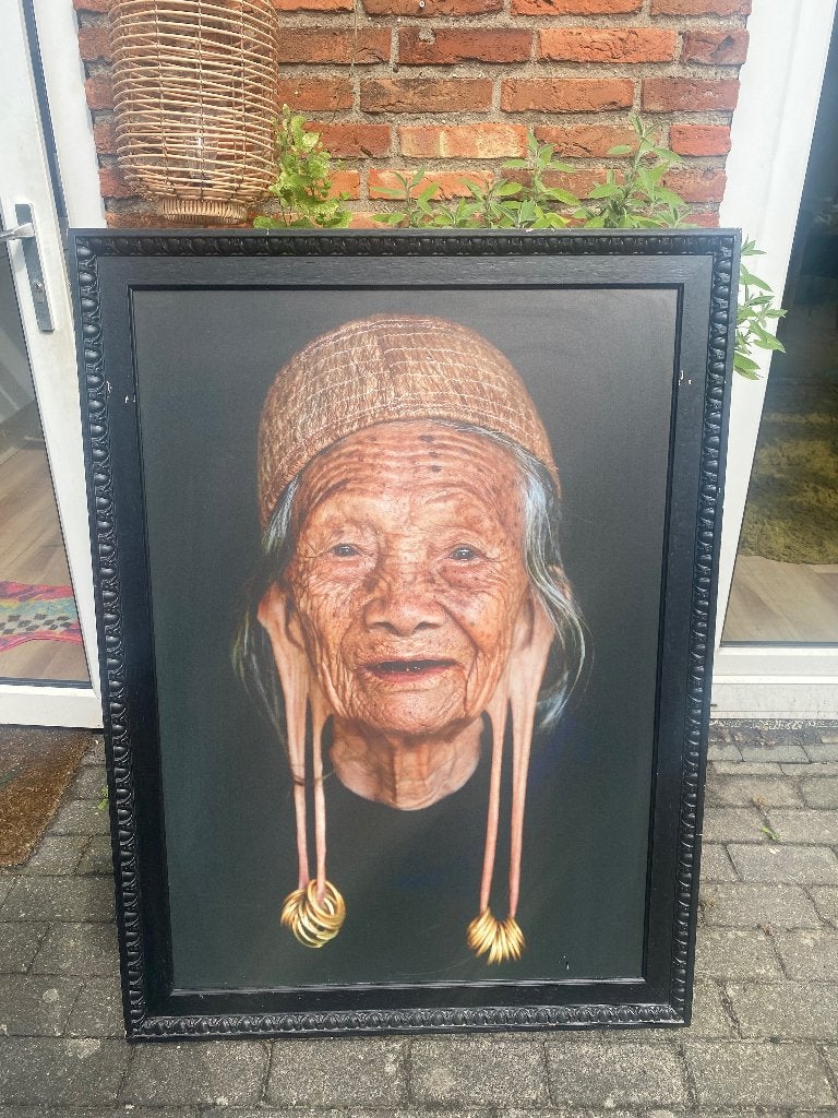 Schilderij lijst met toffe artistieke foto, Ophalen, Gebruikt, Schilderij, 75 tot 100 cm