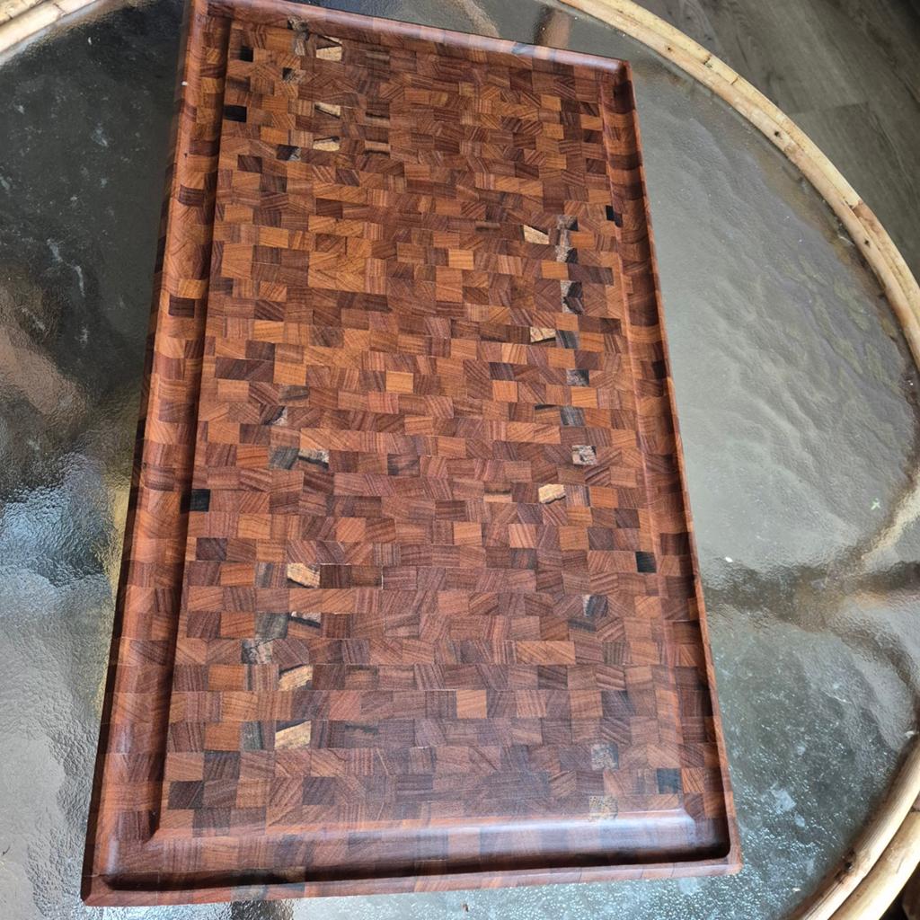 Handgemaakte Teak Endgrain Snijplank 50x29.5x4cm, Ophalen of Verzenden