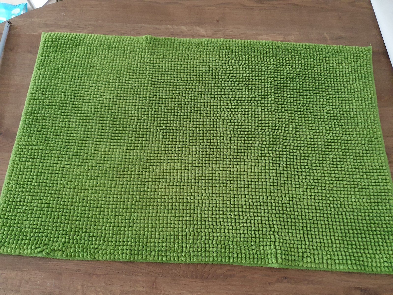 Groene badmat van Chenille - 90x60cm - Zo goed als nieuw, 50 tot 100 cm, Zo goed als nieuw, Rechthoekig, Groen
