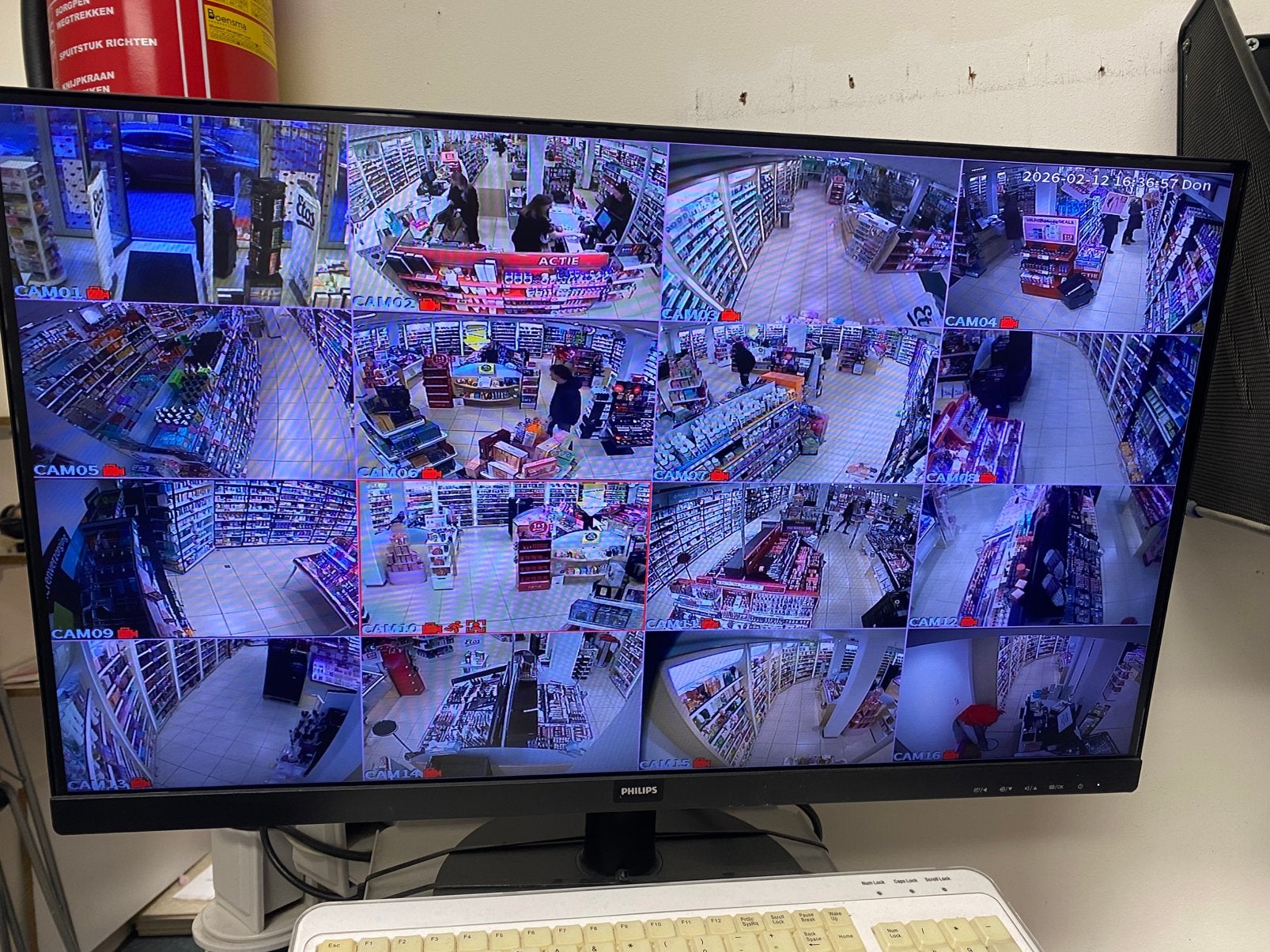 Camera systeem 16 st + HD recorder, Ophalen of Verzenden, Gebruikt, Binnencamera