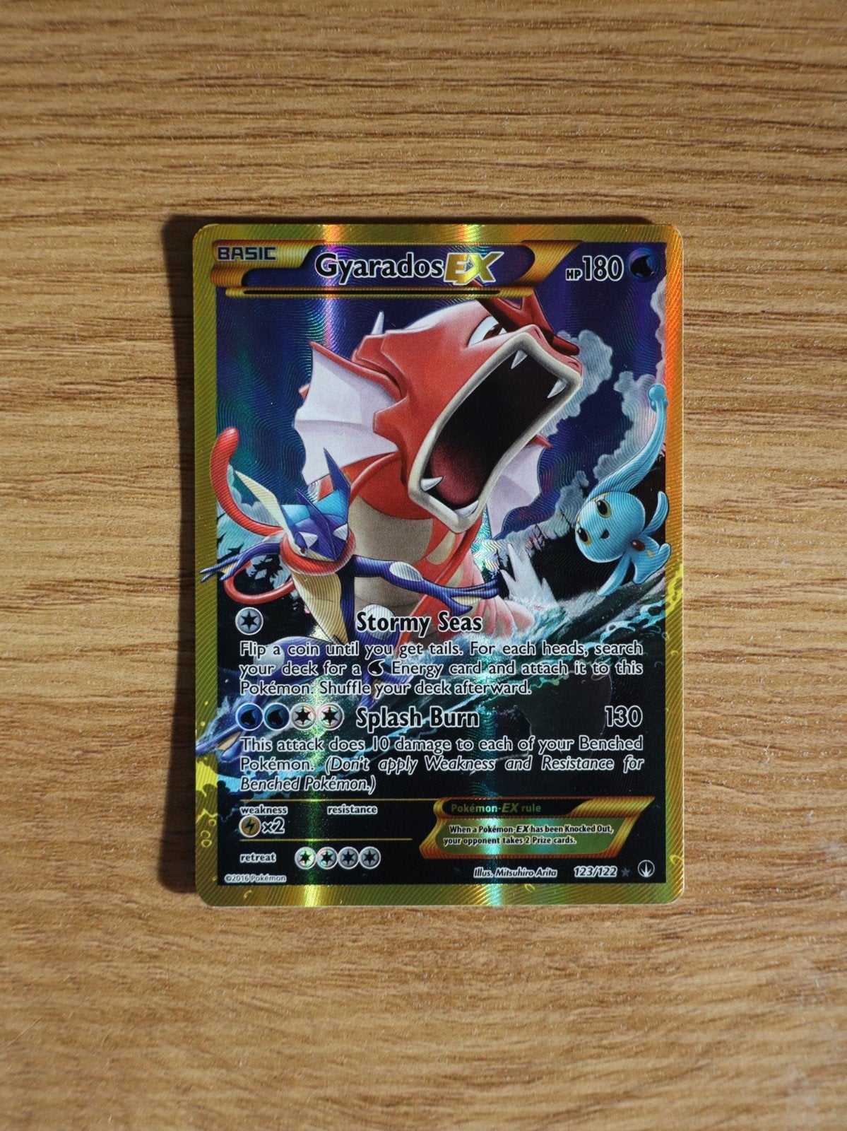 Gyarados EX 123/122, Ophalen of Verzenden, Zo goed als nieuw, Losse kaart, Foil
