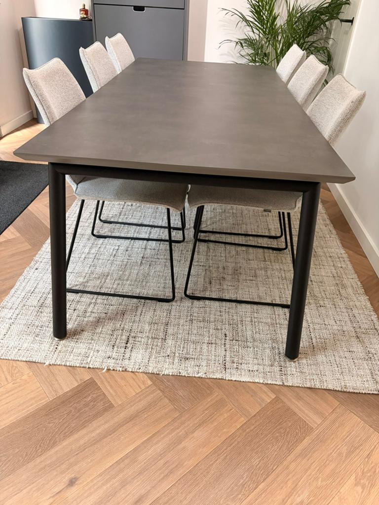 Hulshoff eettafel voor 6 personen te ko, Ophalen of Verzenden, Zo goed als nieuw, Rechthoekig, 50 tot 100 cm