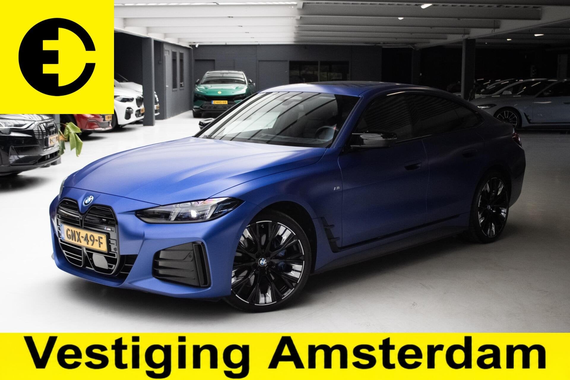 BMW i4 M50 84 kWh | SOH 95,1% | Trekhaak | Panorama dak | In, Auto's, BMW, Gebruikt, Zwart, Blauw, 2190 kg