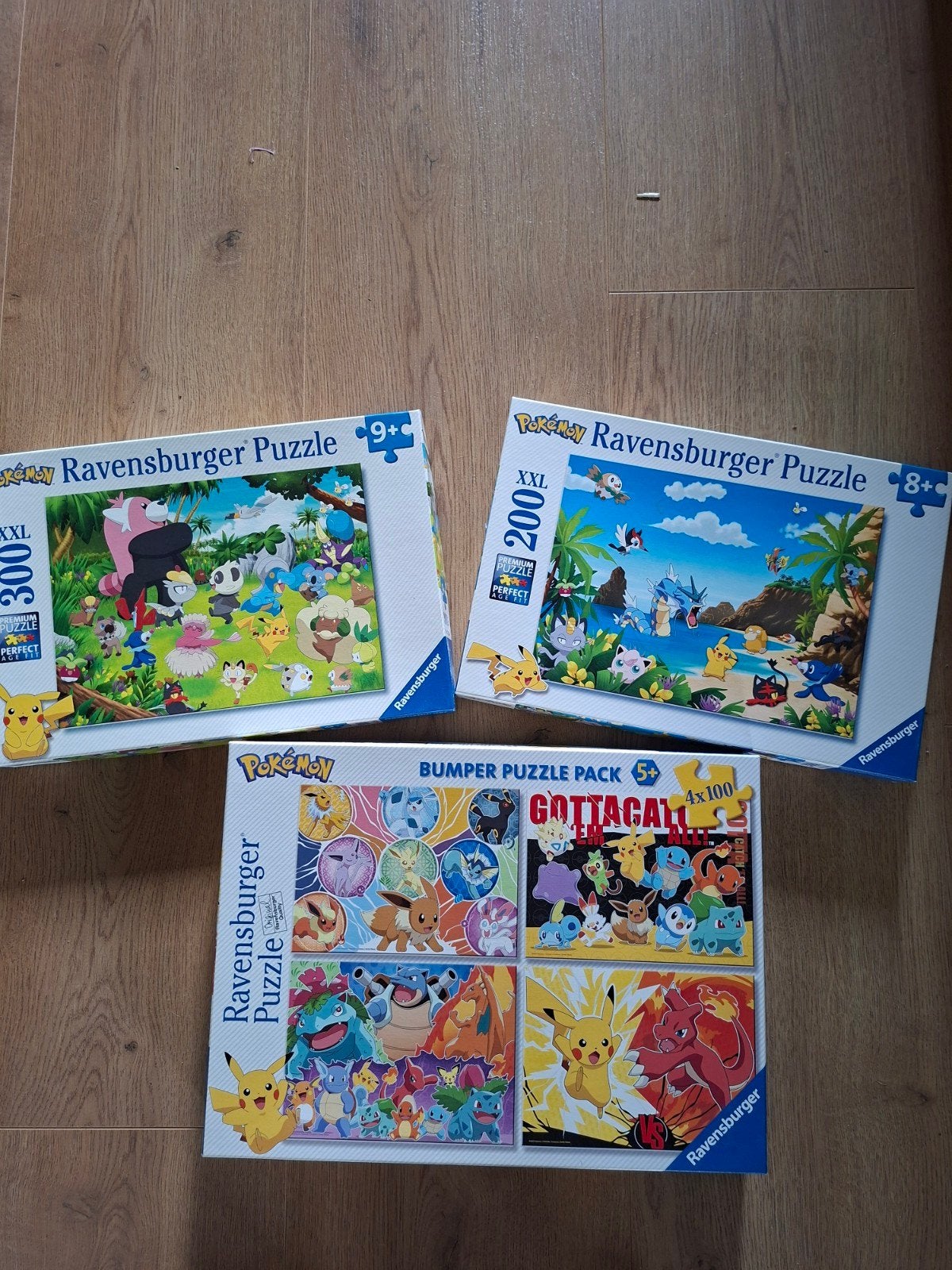 Ravensburger Pokémon Puzzels (200, 300, 4x100 stukjes), Kinderen en Baby's, Ophalen of Verzenden, Meer dan 50 stukjes, Gebruikt