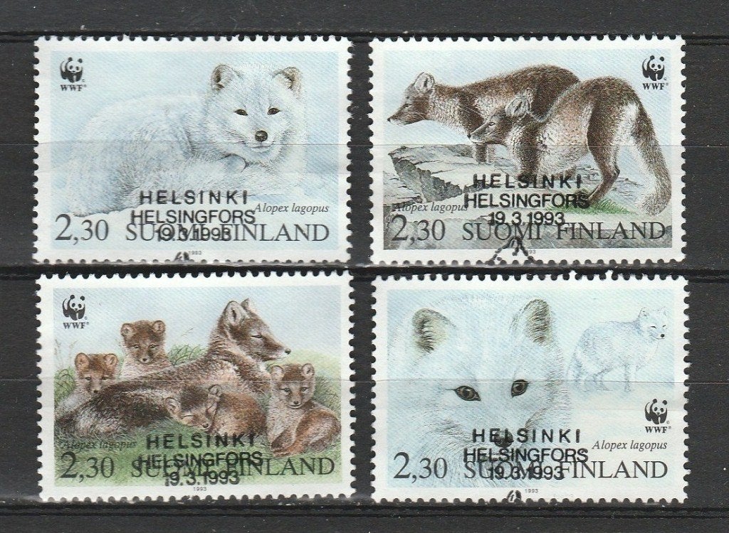 WWF =POOLVOS= sv4st FINLAND-W0916, Verzenden, Gestempeld, Dier of Natuur