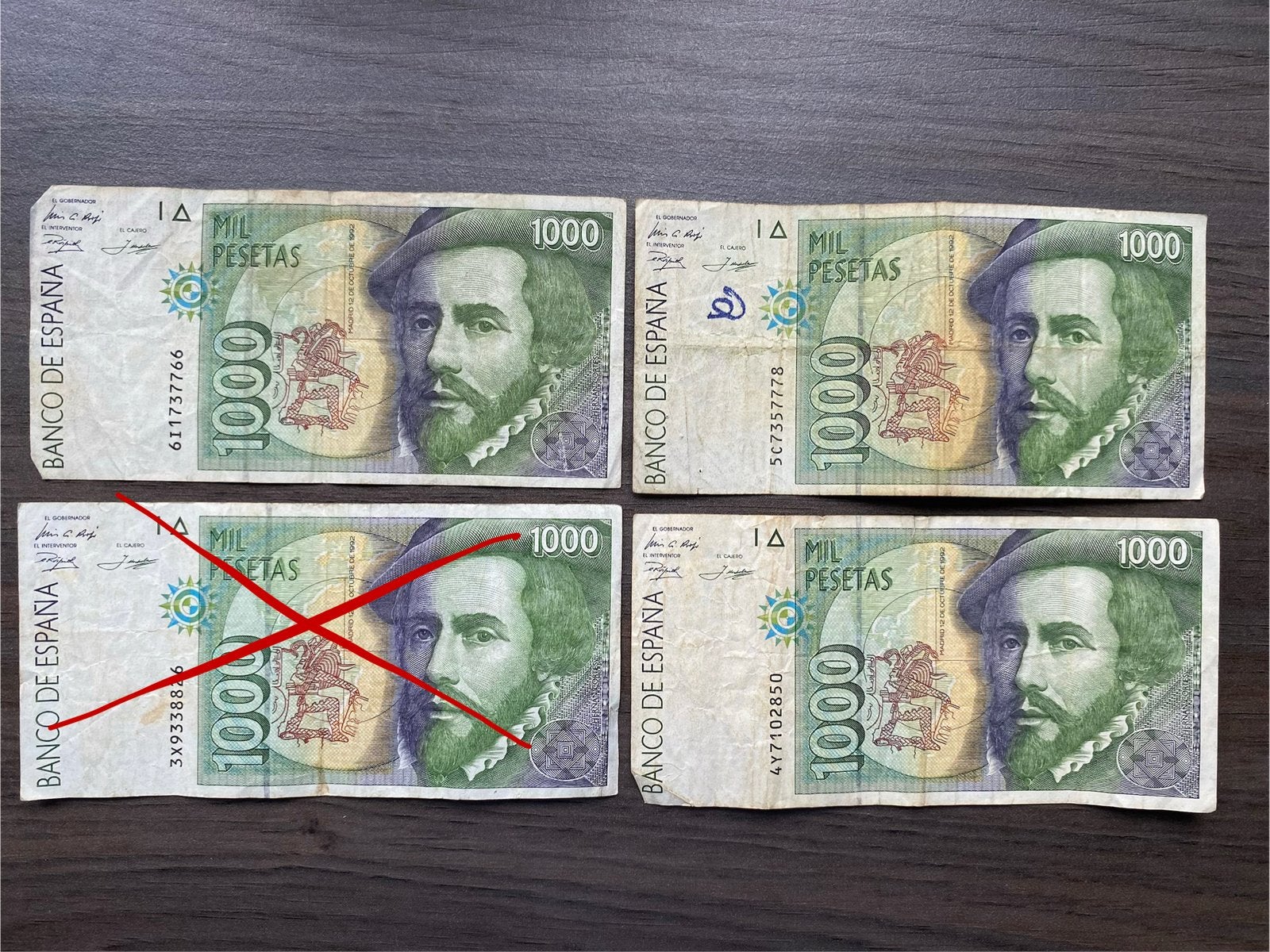1000 Pesetas Spanje 1992 Bankbiljet p-163 per stuk, Postzegels en Munten, Bankbiljetten | Europa | Niet-Eurobiljetten, Ophalen of Verzenden