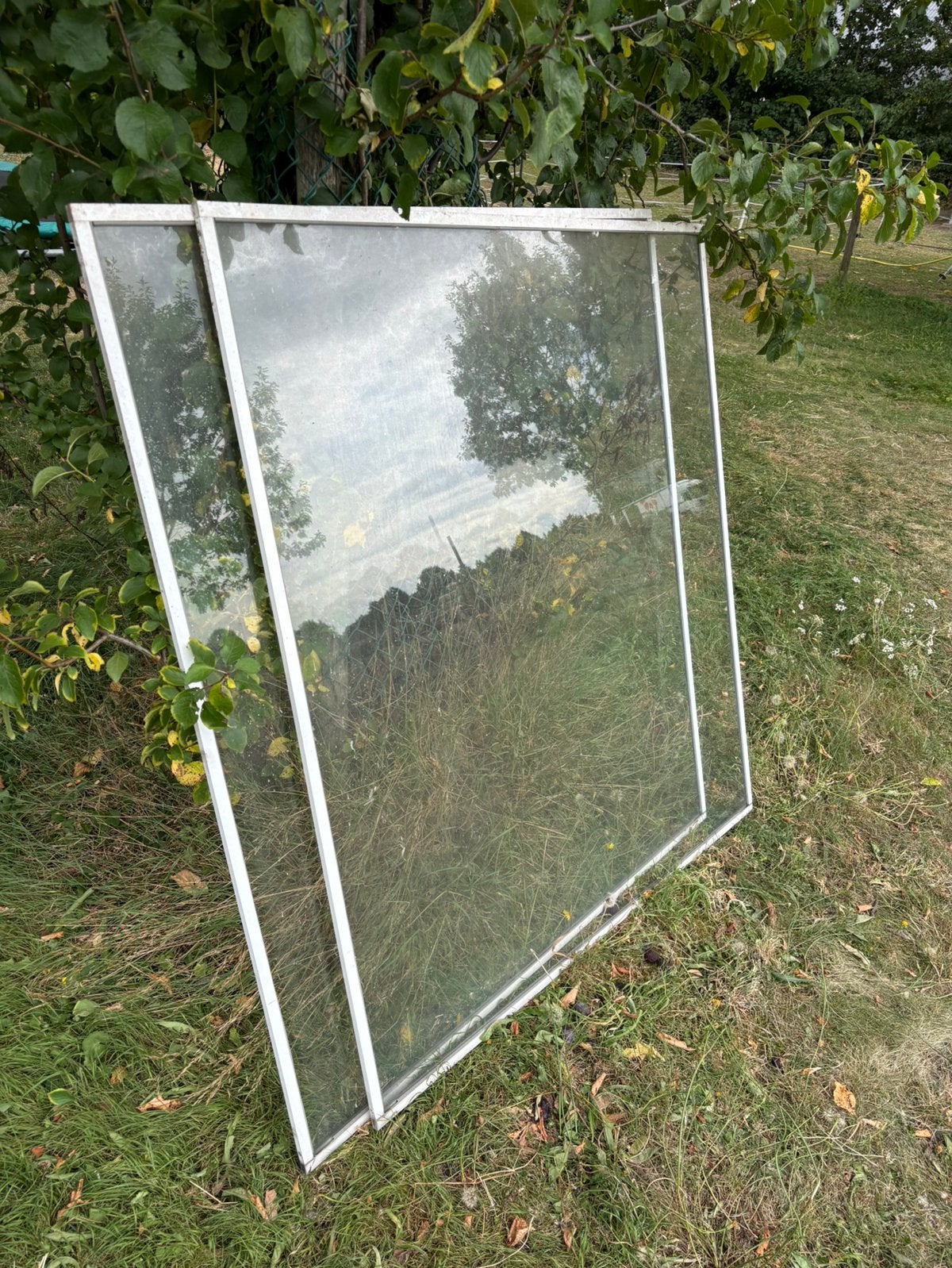 Gratis 2 voorzet ramen glas, Ophalen, Gebruikt, Serre