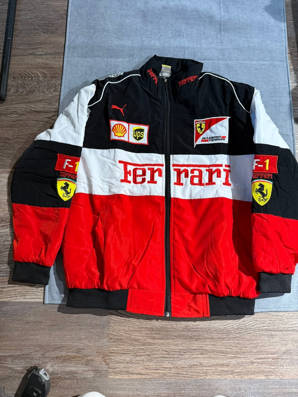 Ferrari Racing jas (maat S) – vintage stijl classic, Ophalen of Verzenden, Zo goed als nieuw, Maat 46 (S) of kleiner, Rood