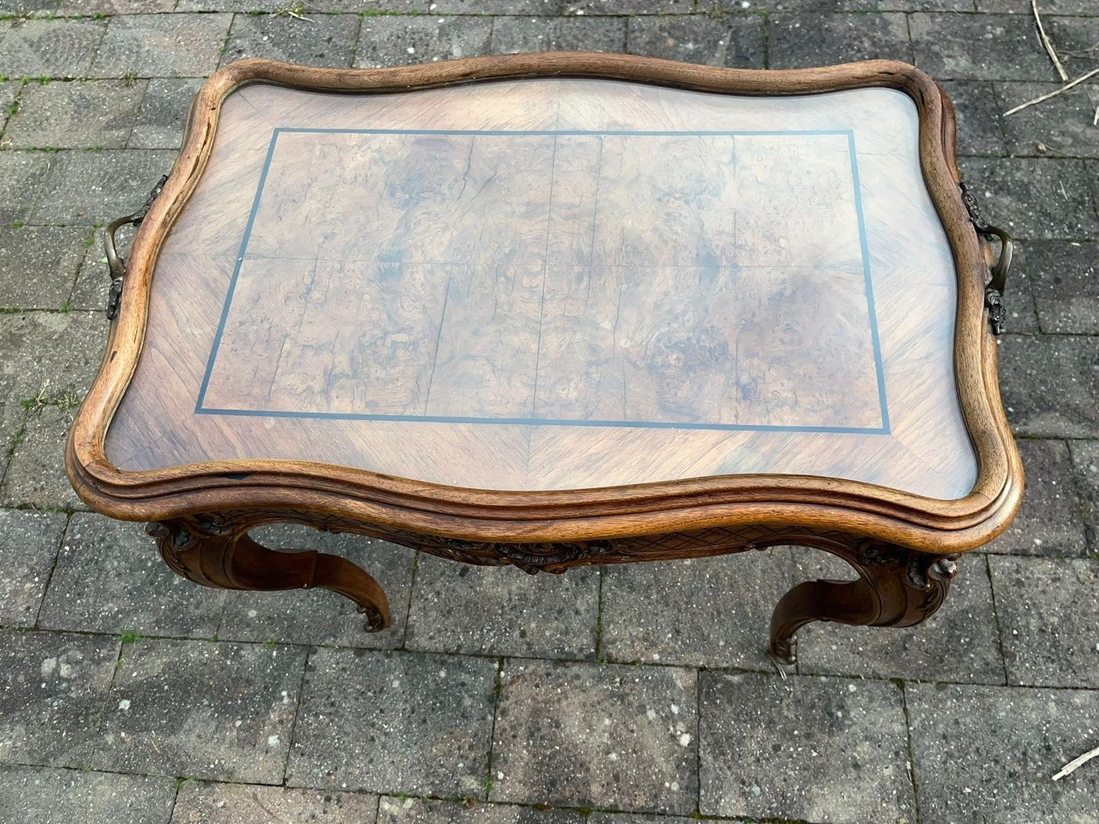 Antieke Bridgetafel en Bijzettafel, Ophalen