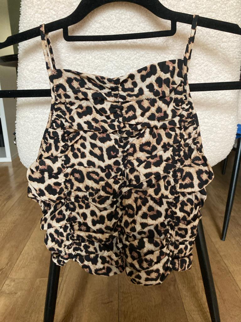 H&M Leopard Print Top Maat S, Overige kleuren, Ophalen of Verzenden, Zo goed als nieuw, Maat 36 (S)