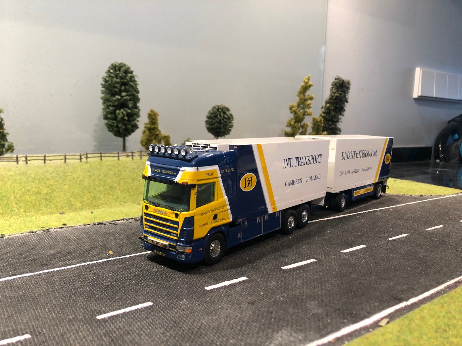 Scania 144 moterwagen met aanhanger van Iterson, Ophalen of Verzenden, Zo goed als nieuw, Bus of Vrachtwagen, Tekno