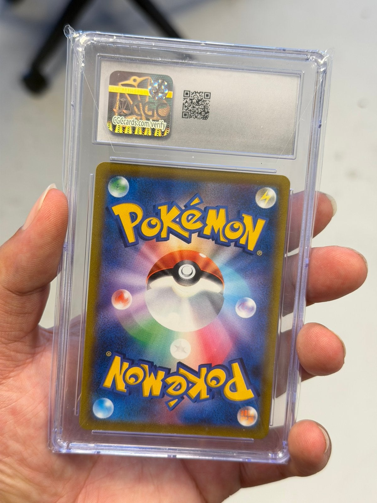 Mightyena 072/067 CHR CGC 9 Mint Pokémon Japans 2022 grade, Ophalen of Verzenden, Zo goed als nieuw, Losse kaart