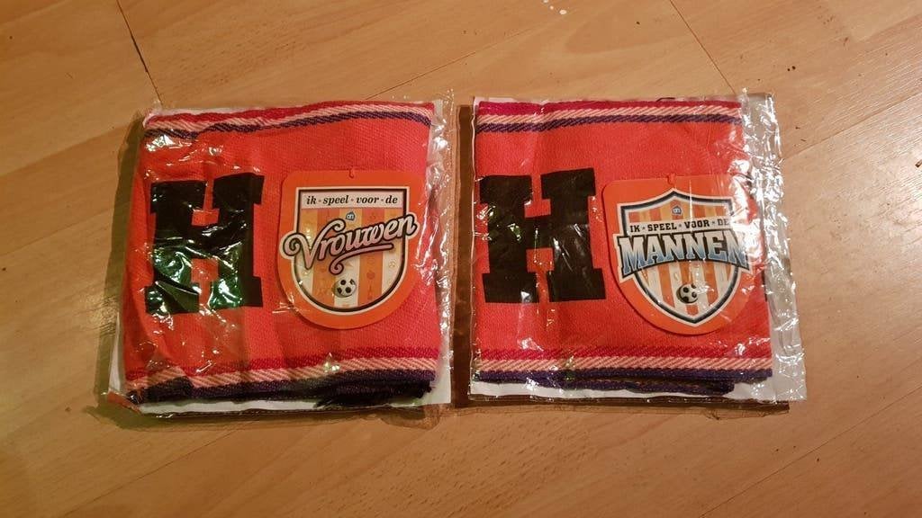Oranje voetbal sjaals 'Ik speel voor de Mannen/Vrouwen', Verzamelen, Albert Heijn, Onbekend, Ophalen of Verzenden, Onbekend