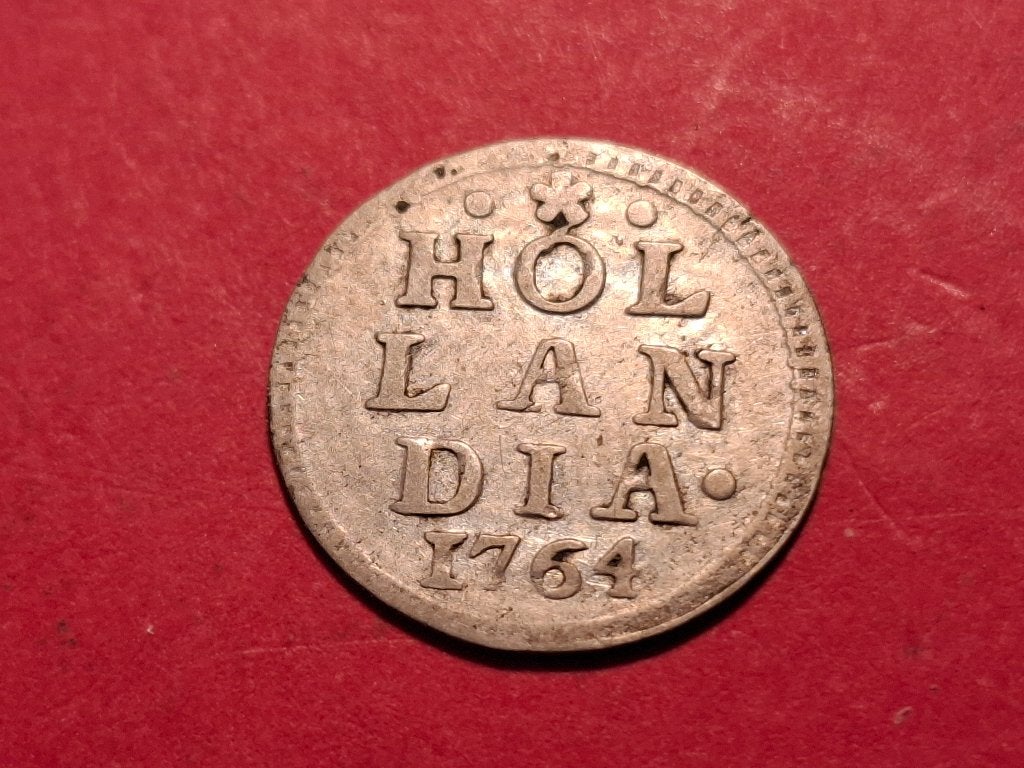 Bezemstuiver 1764 Holland, Vóór koninkrijk, Zilver, Ophalen of Verzenden, Losse munt