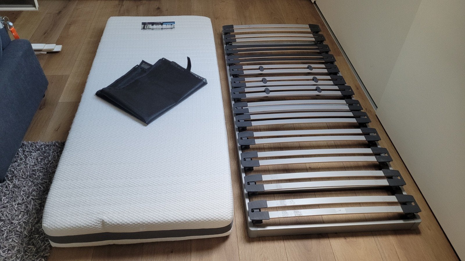Morgana Matras Souplesse M200 met lattenbodem, Ophalen, Gebruikt, 90 cm, Eenpersoons