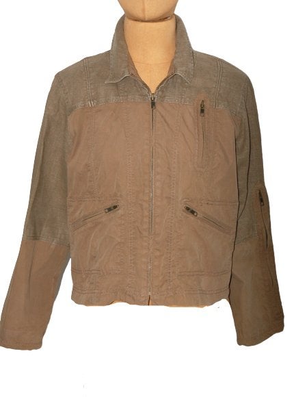 Sandwich jack, jas, khaki, Mt. S, Overige kleuren, Verzenden, Zo goed als nieuw, Maat 36 (S)