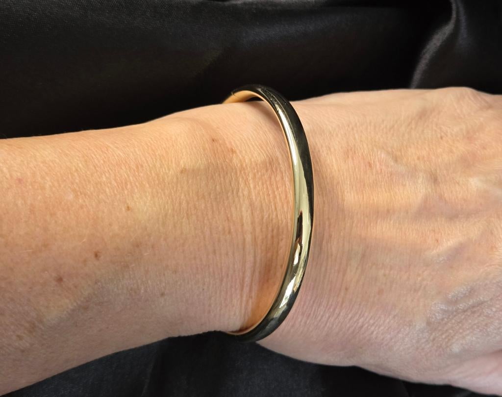 Gouden vintage classic bangle/slavenarmband. 2026/125., ., Ophalen of Verzenden, Zo goed als nieuw, .