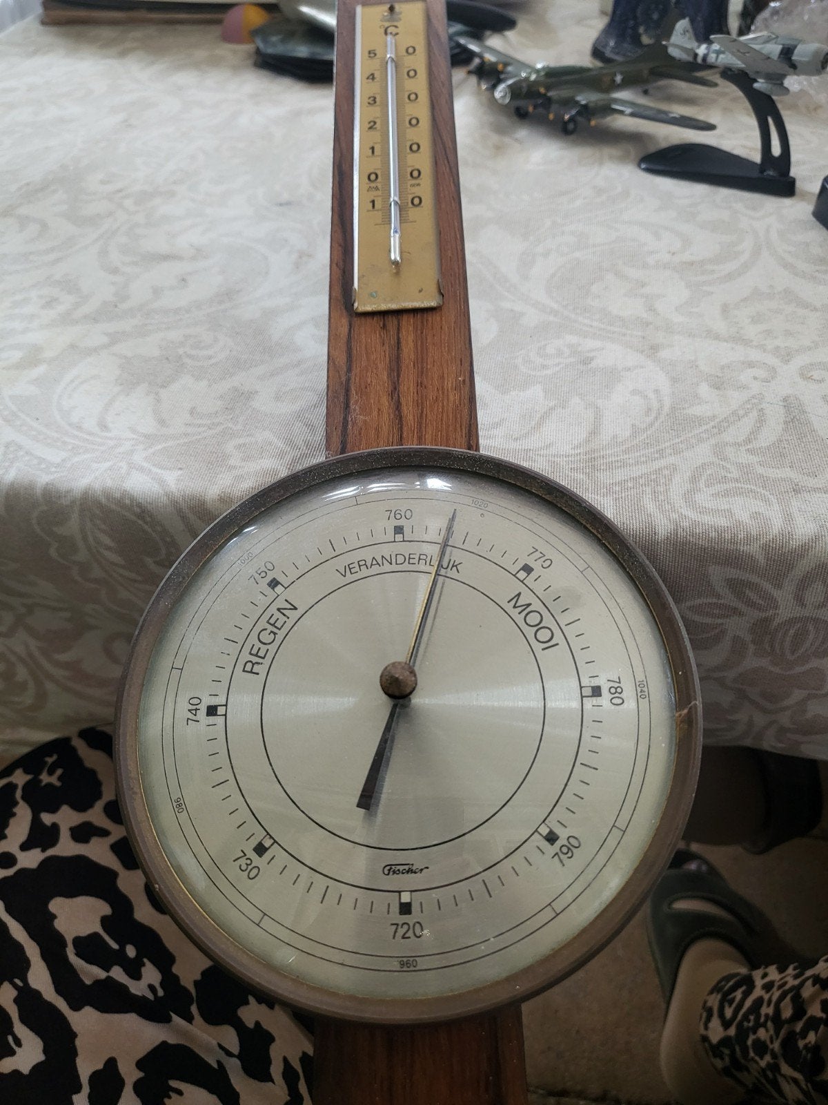 Barometer met thermometer, Ophalen of Verzenden