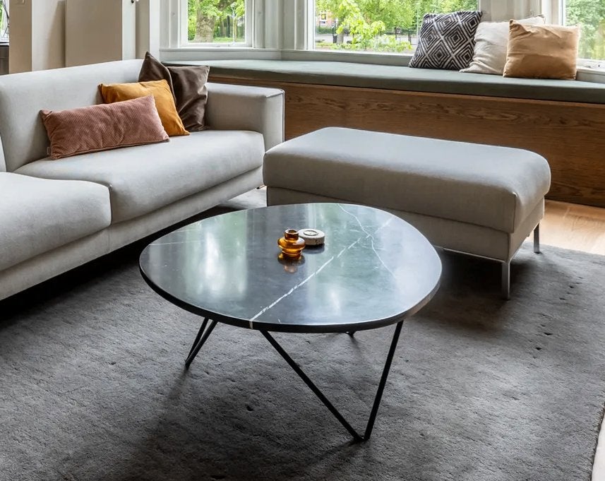 Furnified Richard Marmeren Salontafel (100x70x37cm), Huis en Inrichting, 50 tot 100 cm, 100 tot 150 cm, Modern, minimalistisch, industrieel