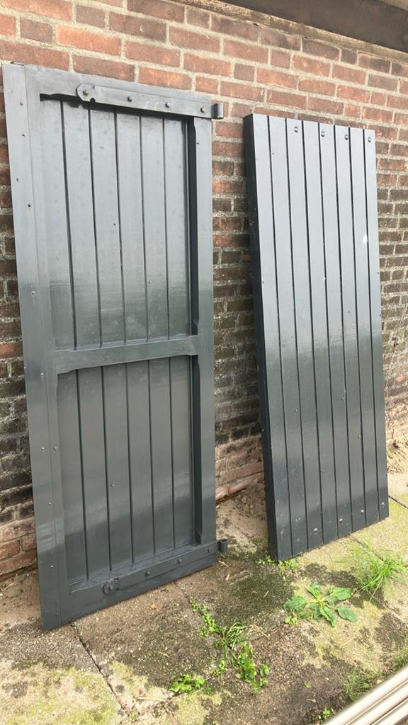 Hardhouten merbau vensters luiken, Ophalen, Zo goed als nieuw, Hout, Overige typen