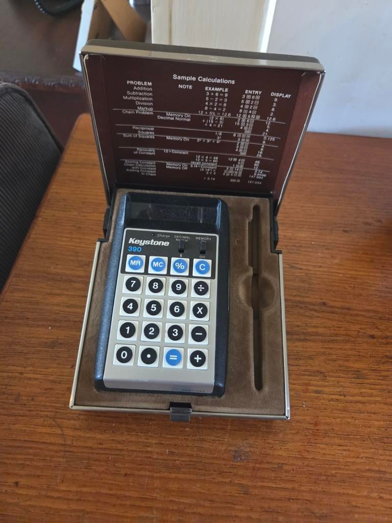 Vintage keystone 390 rekenmachine, Ophalen of Verzenden, Gebruikt