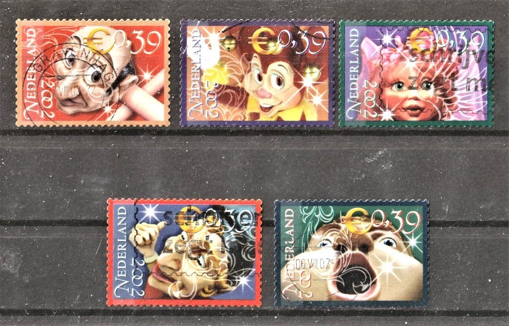12 G serie Efteling zegels 2002, Verzenden, Na 1940, Gestempeld