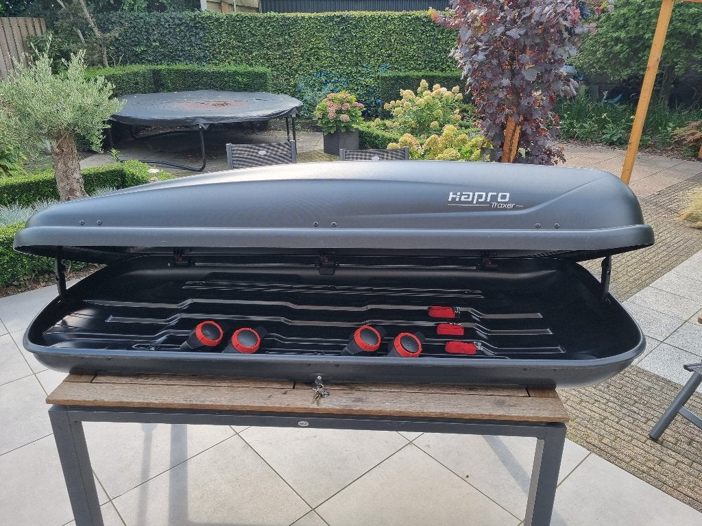 Hapro Traxer 8.6 Anthracite 530 liter Skibox dakkoffer, Auto diversen, Ophalen, Gebruikt