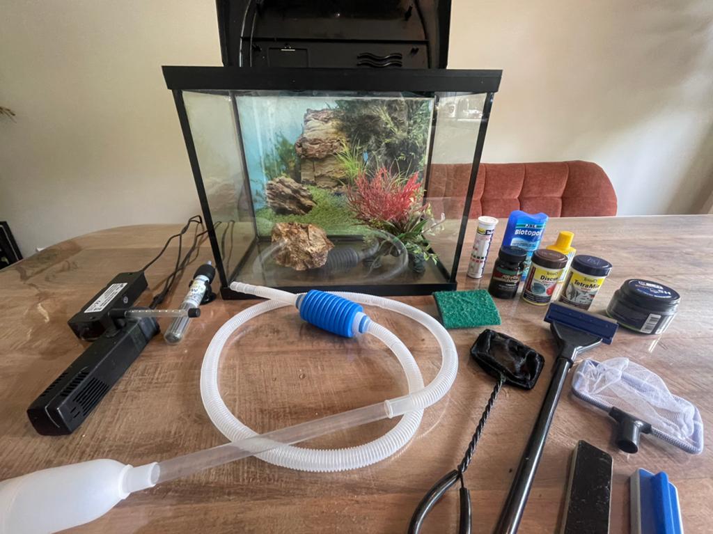 HS Aqua Aquarium Platy 30L - LED – COMPLEET startpakket, Dieren en Toebehoren, Vissen | Aquaria en Toebehoren, Ophalen, Gebruikt