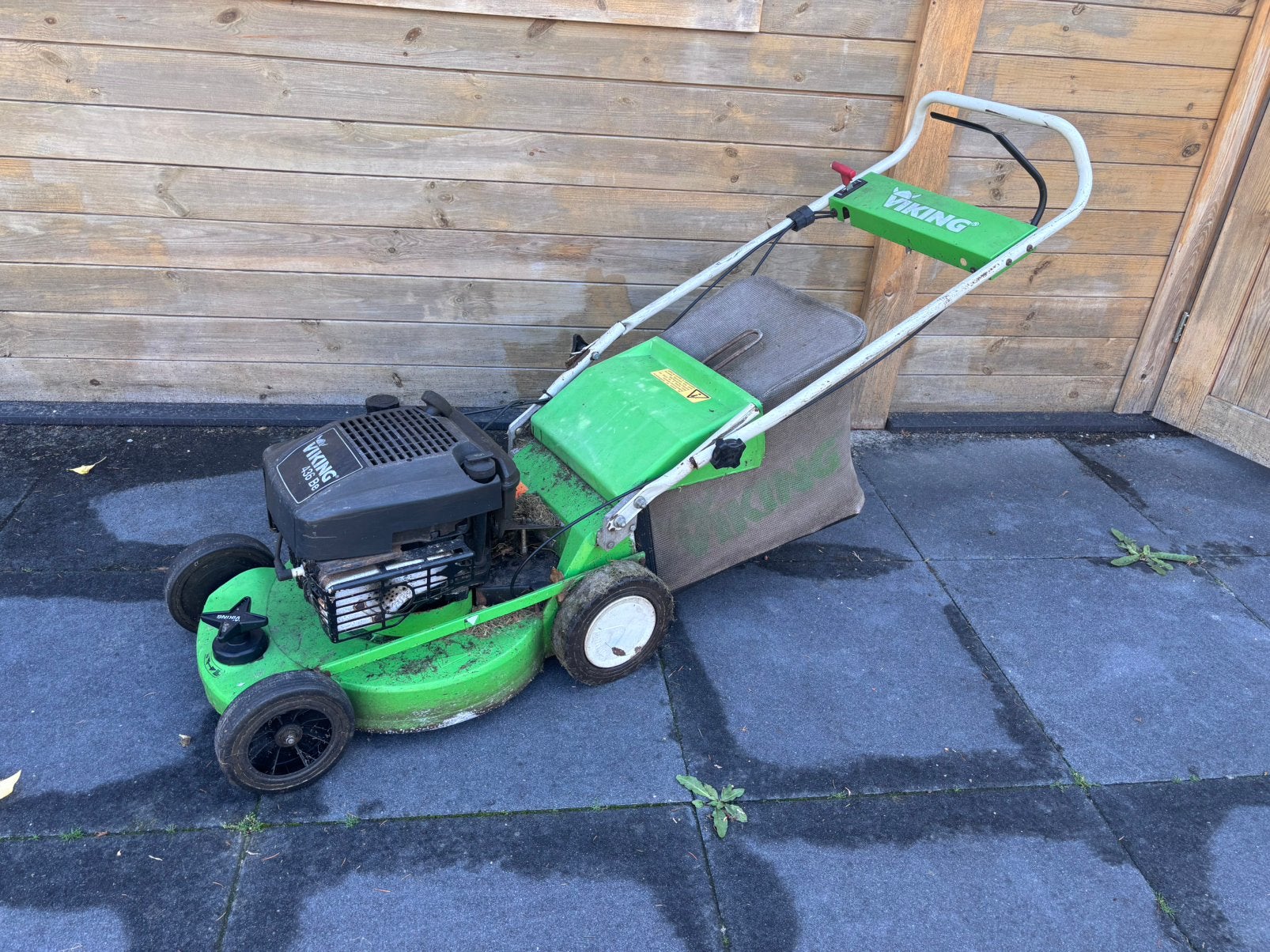 Grasmaaier bezine opknapper, Tuin en Terras, Grasmaaiers, Ophalen, Gebruikt, Benzine-grasmaaier