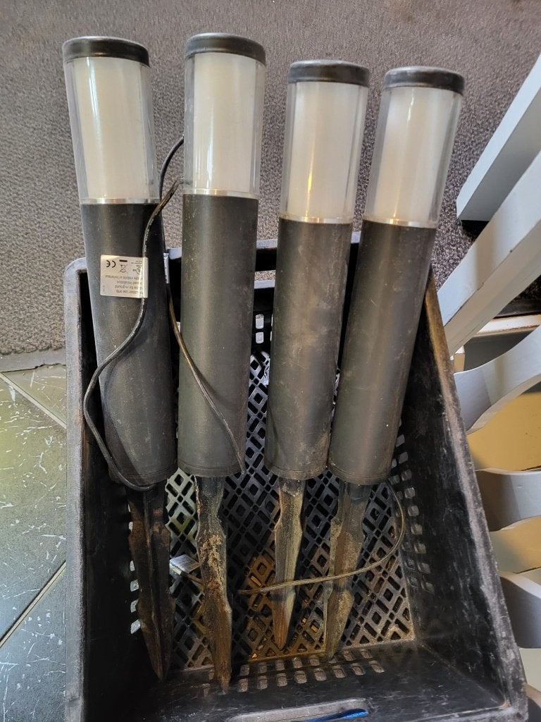 4 st gebruikte inlite lamp liv low dark, Tuin en Terras, Ophalen, Gebruikt, Minder dan 50 watt, Staande lamp