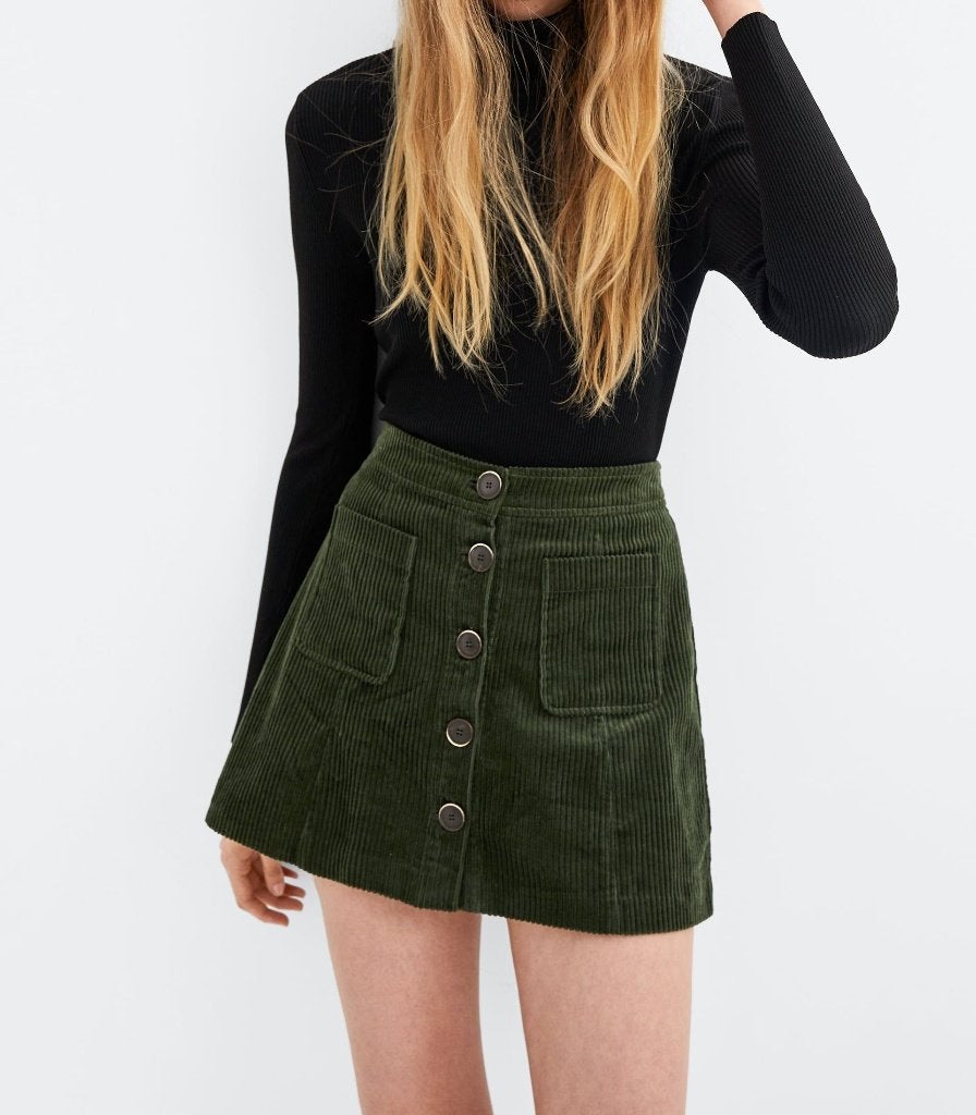 Forest green A-line skirt (ZARA), Zara, Nieuw, Ophalen of Verzenden, Maat 34 (XS) of kleiner