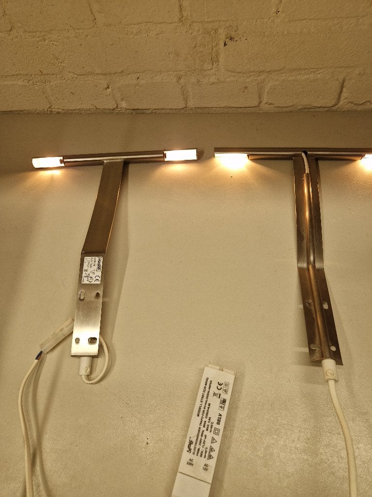 Schilderijlampen, Huis en Inrichting, Ophalen, Metaal, Zilver, Gebruikt