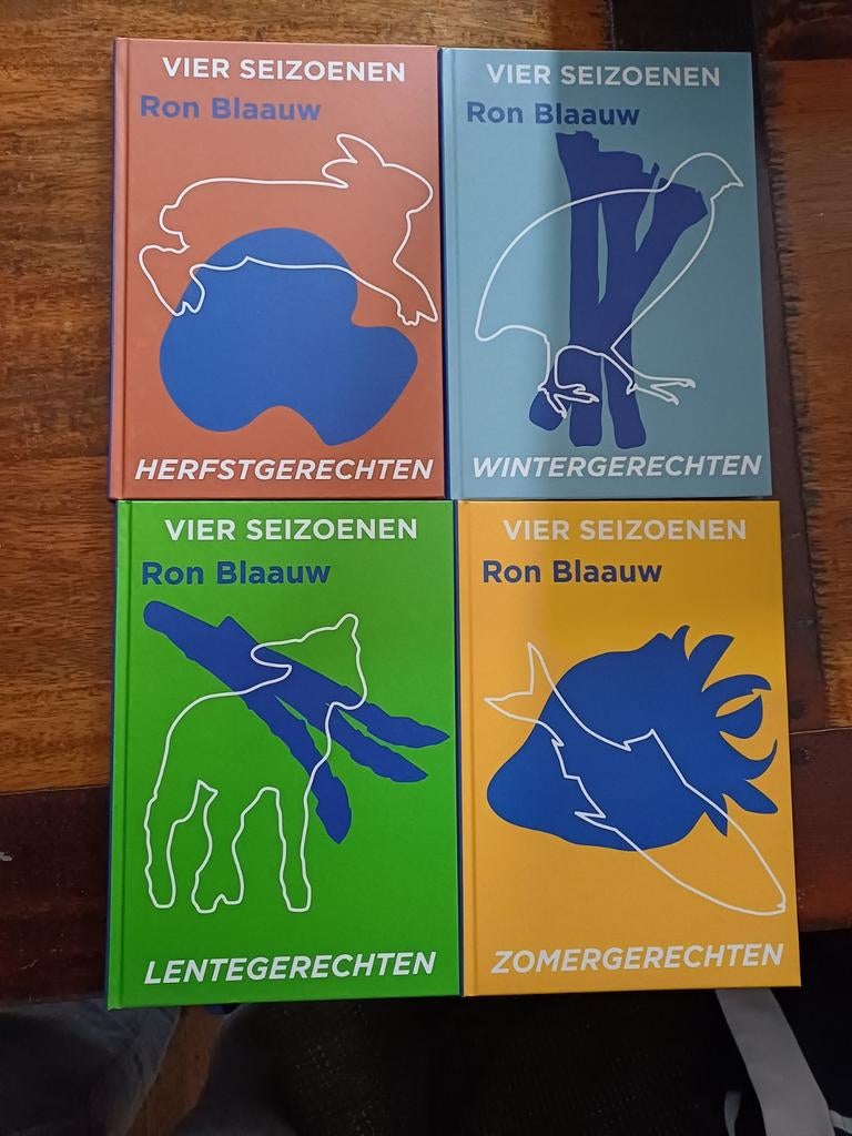 Vier Seizoenen Kookboeken Ron Blaauw (Complete Set), Hoofdgerechten, Ophalen of Verzenden, Zo goed als nieuw, Ron Blaauw