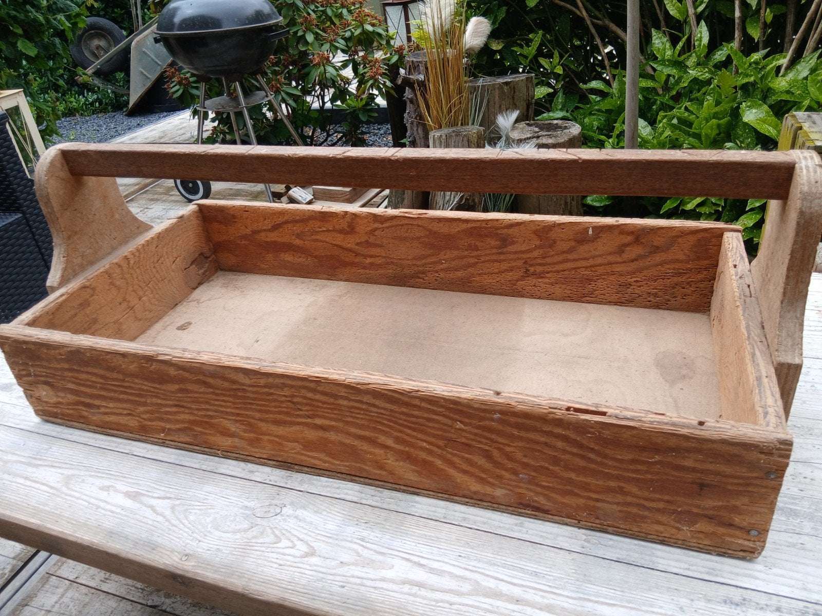 Decoratieve bak /gereedschapkist, Ophalen, Rechthoekig, Riet