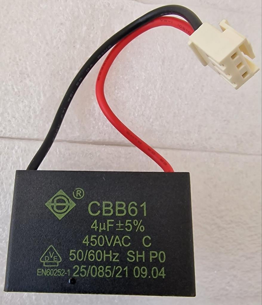 CBB61 Condensator 4uF 450VAC voor ventilator/motor, Ophalen, Zo goed als nieuw