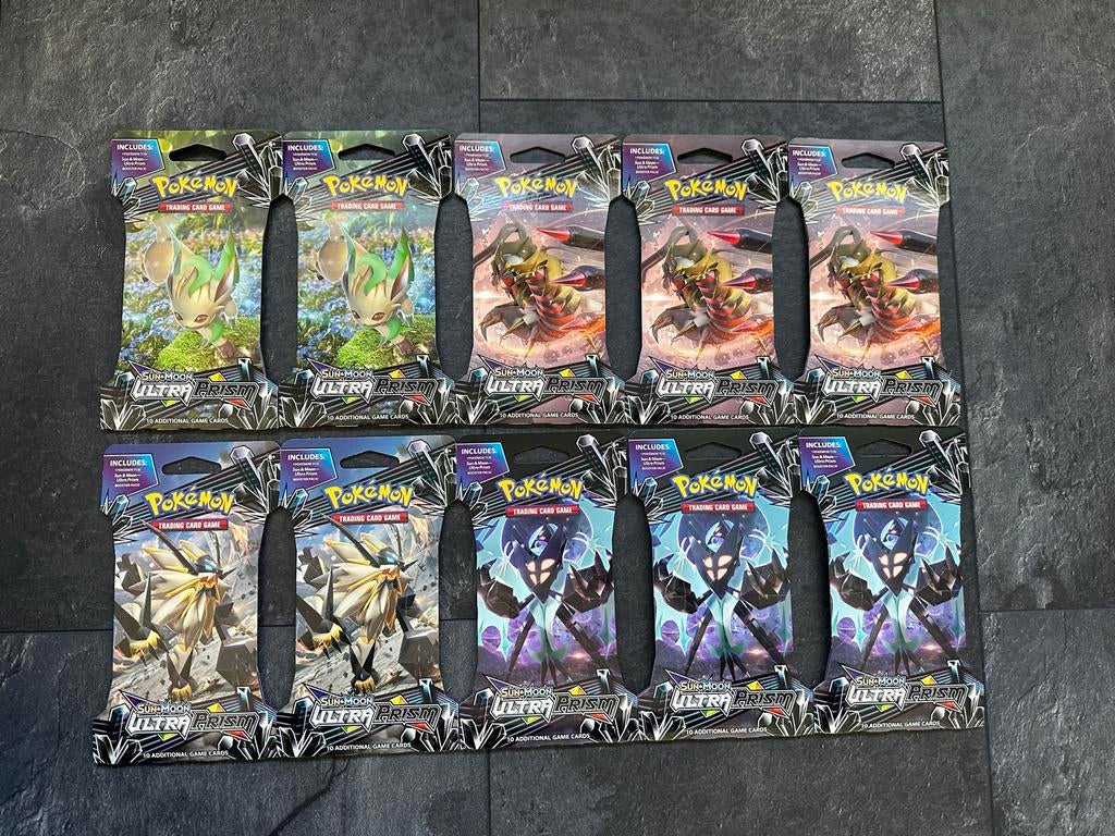 Pokémon Sun & Moon Ultra Prism Sleeved Booster Packs 10x, Hobby en Vrije tijd, Verzamelkaartspellen | Pokémon, Ophalen of Verzenden