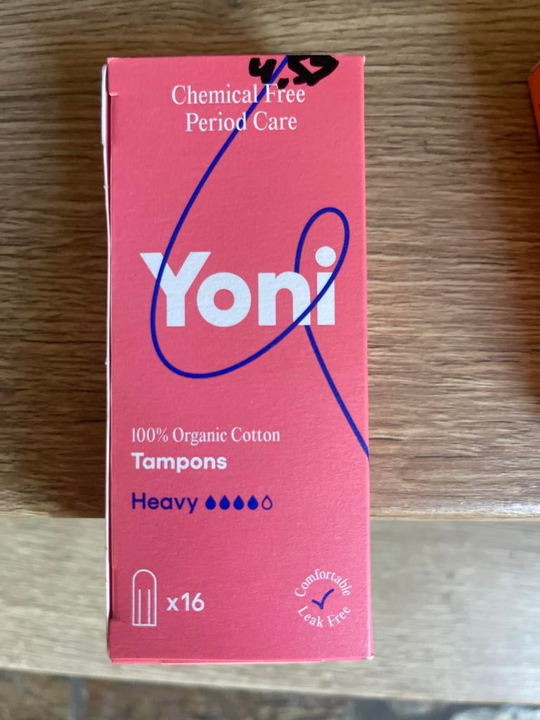 Yoni Tampons Heavy - 100% Biologisch Katoen (16 stuks), Ophalen of Verzenden, Nieuw, Overige typen