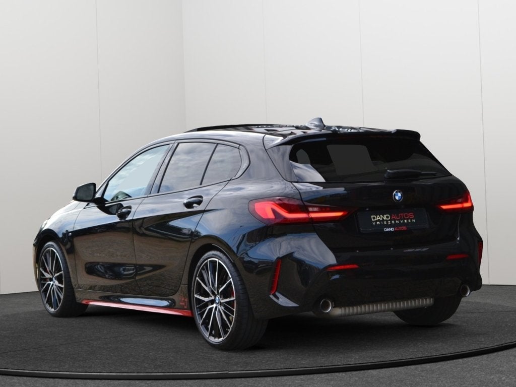BMW 1-serie 128ti M-Sport Performance 265PK Pano/H&K/HUD, Auto's, Gebruikt, 4 cilinders, Zwart, Leder