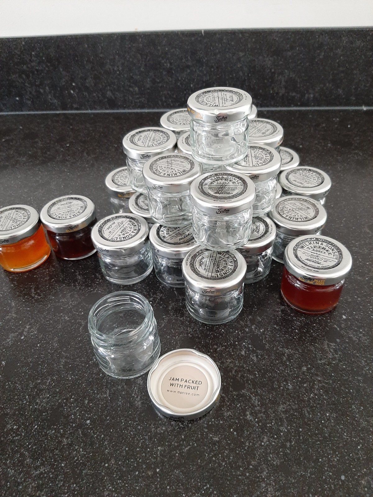 jampotjes, Ophalen of Verzenden, Zo goed als nieuw, Glas, Pot, Bus of Blik
