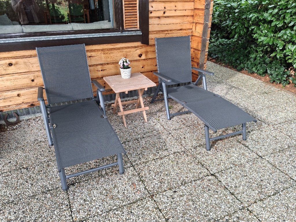 Ligbedden Livarno type Houston - 2 stuks met kussen, Ophalen, Zo goed als nieuw, Aluminium, Inklapbaar