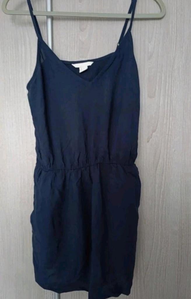 Donkerblauwe jumpsuit maat 34, Kleding | Dames, Jumpsuits, Zo goed als nieuw, Maat 34 (XS) of kleiner, Blauw, Ophalen of Verzenden