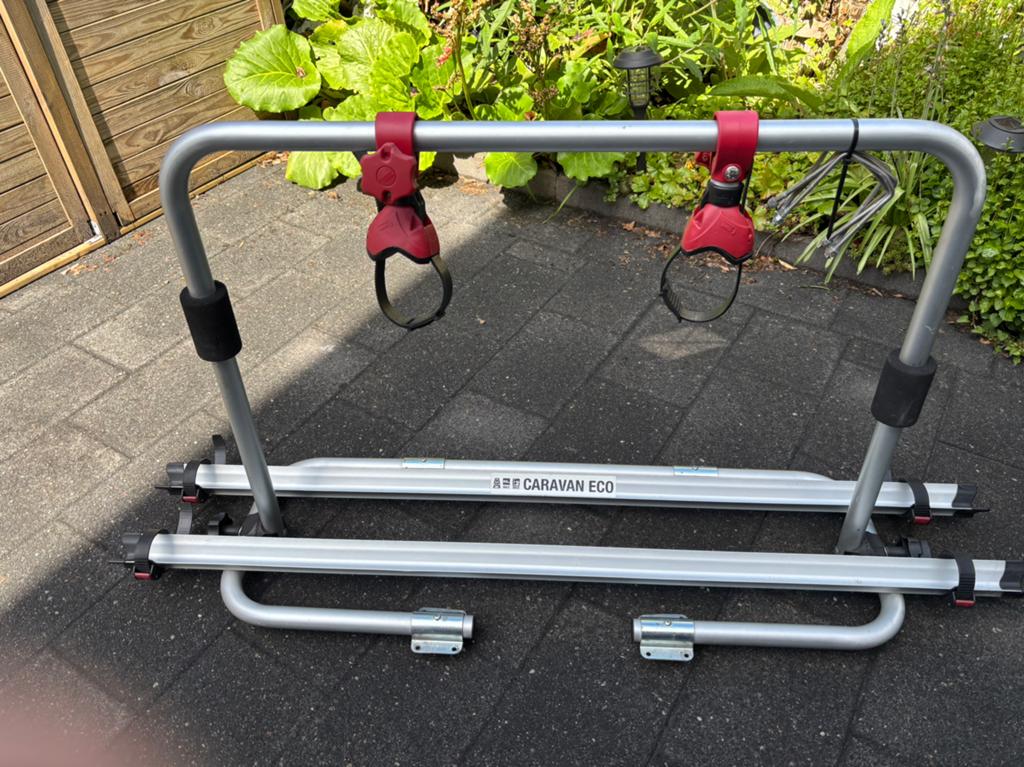 Fietsdrager op de dissel van de caravan, Caravans en Kamperen, Caravan accessoires, Gebruikt, Ophalen of Verzenden