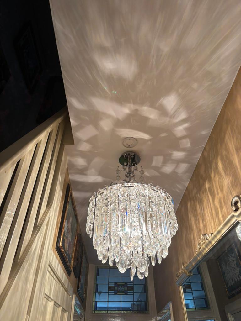 Kristallen kroonluchter/plafondlamp, Huis en Inrichting, Lampen | Kroonluchters, Ophalen of Verzenden, Zo goed als nieuw
