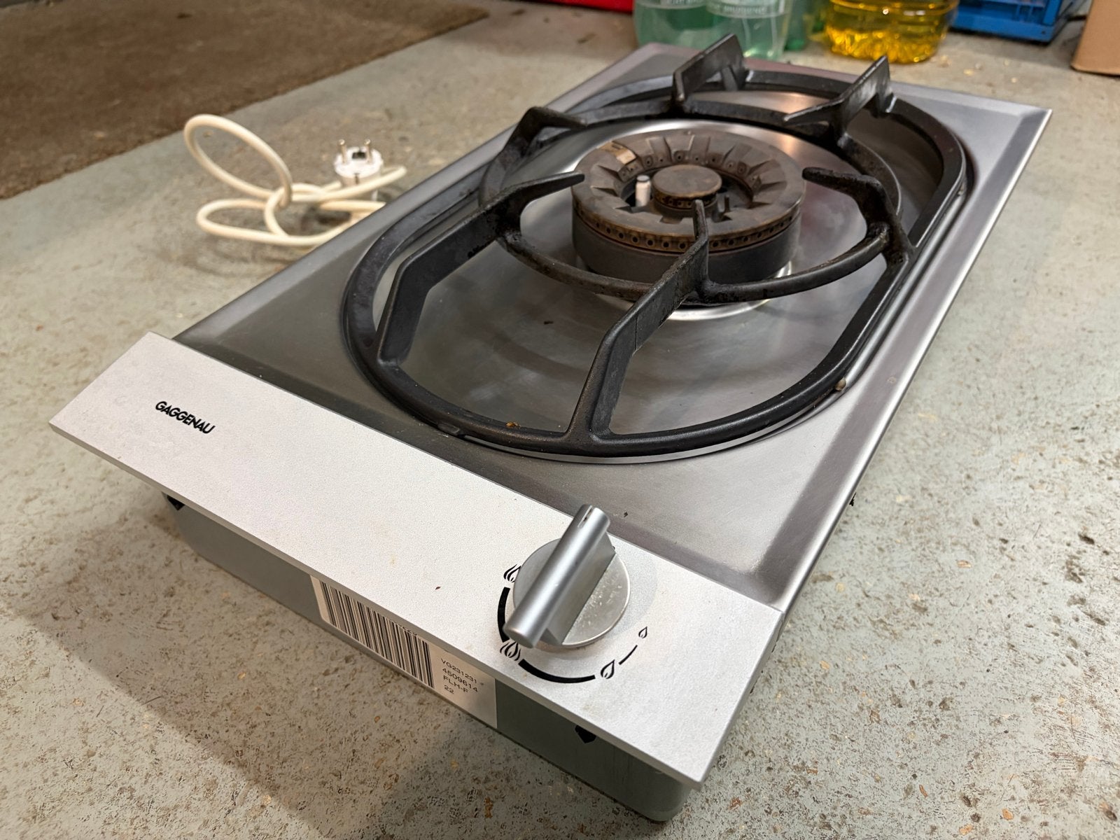 Gaggenau Domino VG 231 wok gaskookplaat, Witgoed en Apparatuur, Ophalen, Gebruikt, 3 kookzones of minder, Inbouw